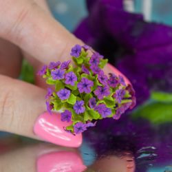 TUTORIAL Miniature petunia with air dry clay | Dollhouse miniatures | Miniature flower tutorial