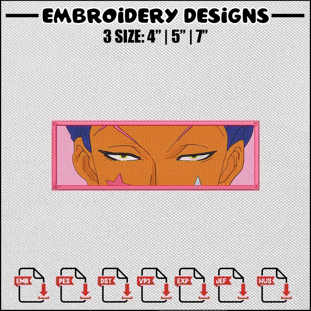 Hisoka eyes embroidery design