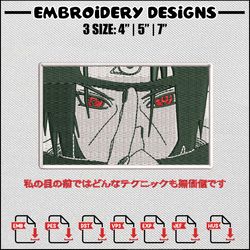 itachi sharingan embroidery design,naruto embroidery, anime design, anime embroidery, embroidery shirt, digital download