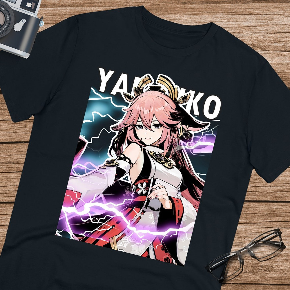 Yae Miko Genshin Impact Shirt , Yae Miko Genshin Shirt, Yae Miko Genshin impact unisex Shirt for fan