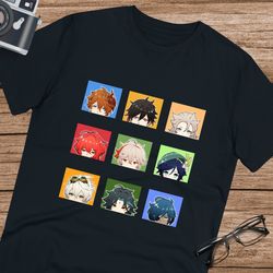 genshin impact kazuha xiao zhongli childe bennett albedo diluc venti shirt, genshin impact shirt for fan