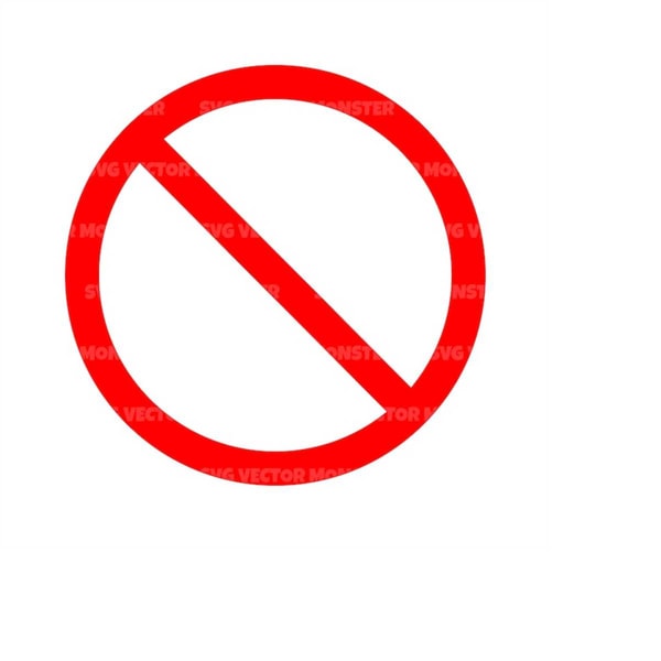 Prohibition Sign Svg, Red Frame Don't Symbol. Vector Cut fil - Inspire ...