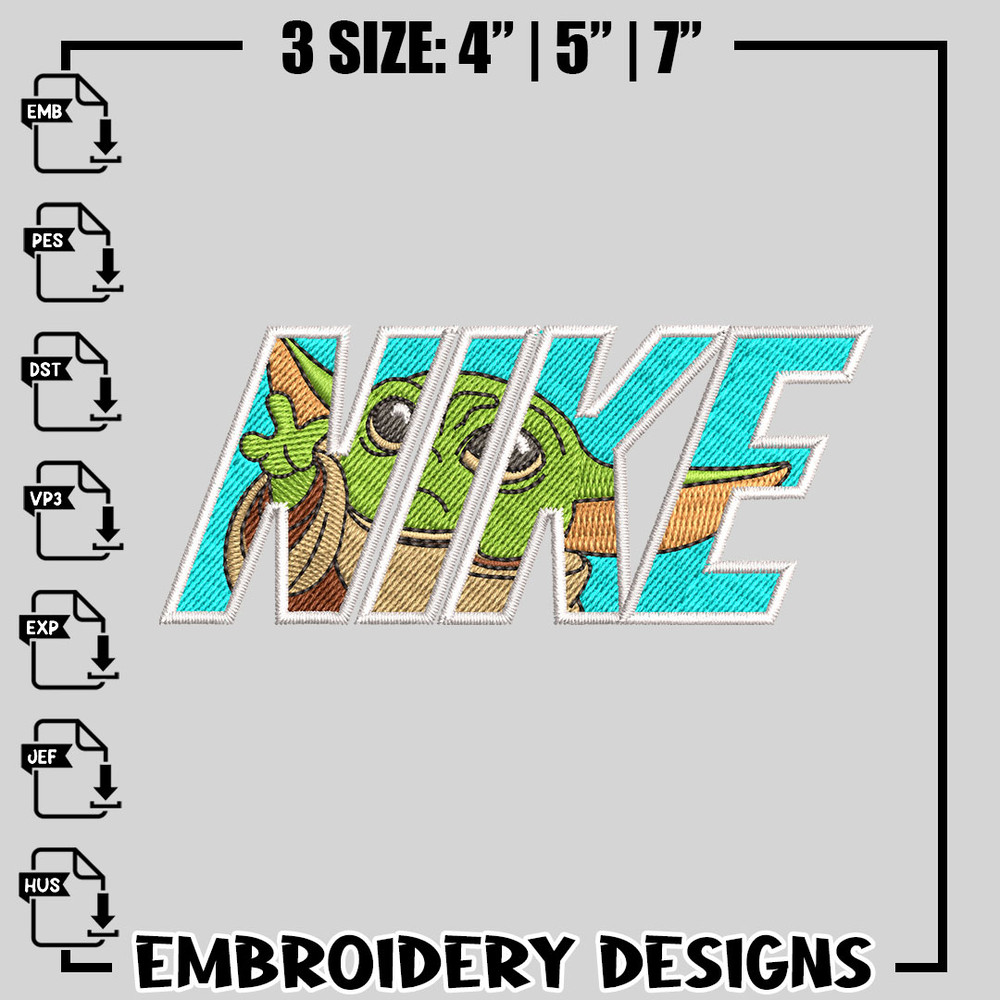 Nike goblin embroidery design