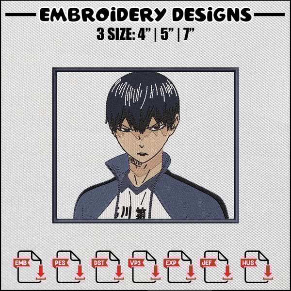 Tobio frame embroidery design