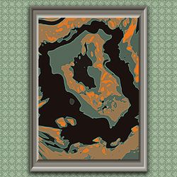 digital wall abstract poster