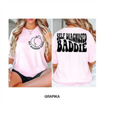 self diagnosed baddie svg groovy svg hippie svg wavy text svg groovy clipart wavy svg aesthetic svg funny svg retro svg