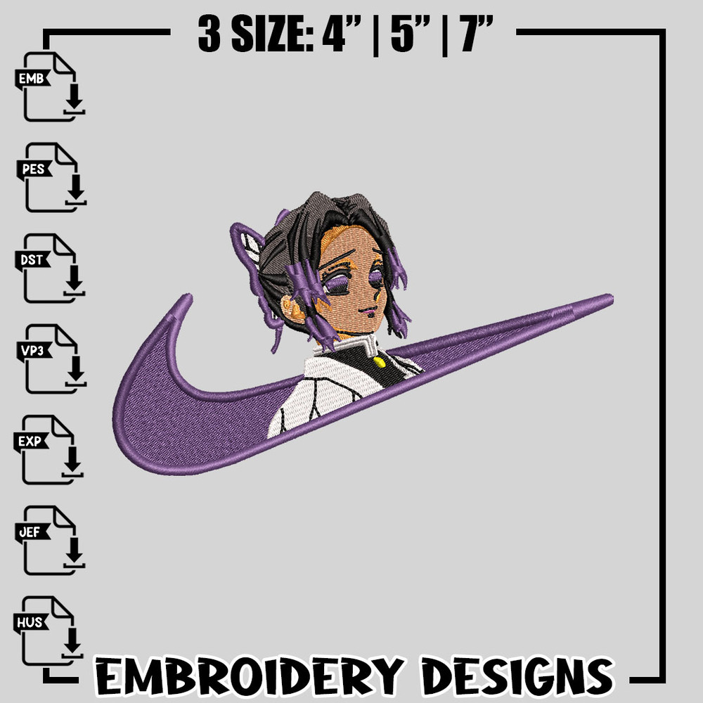 Shinobu Nike embroidery design