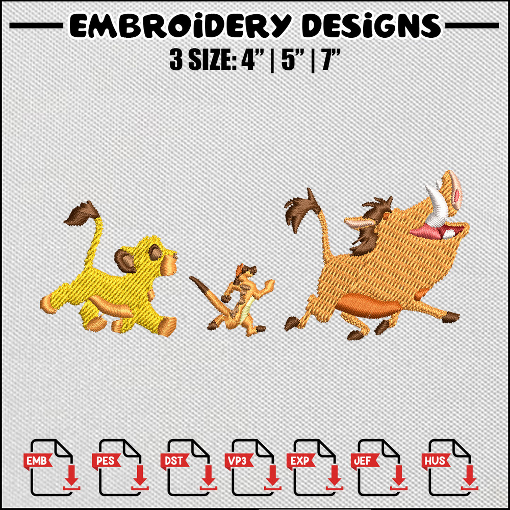 Lion embroidery design