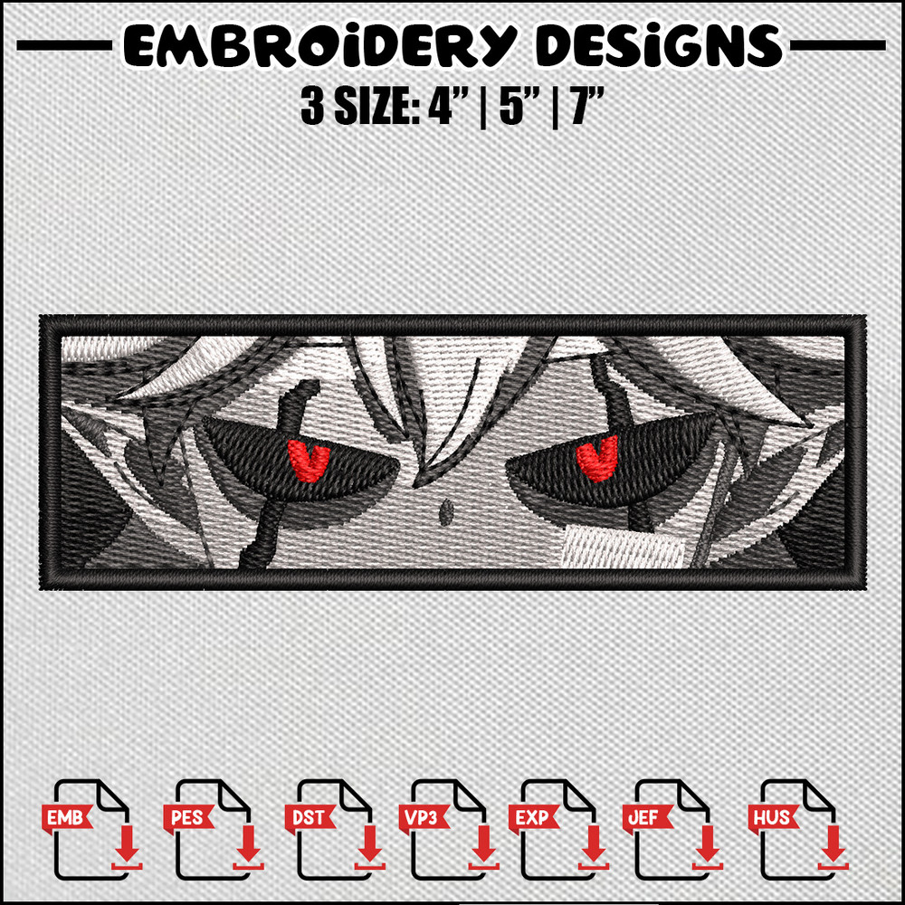 Liebe eyes embroidery design