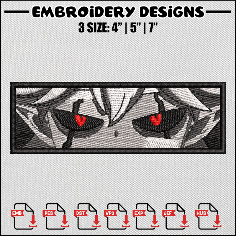 Liebe eyes embroidery design