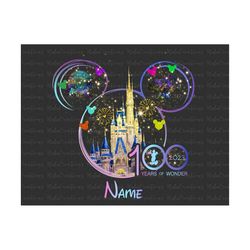 100 years of wonder 2023 png, 100th anniversary celebration png, magical castle anniversary, family vacation png