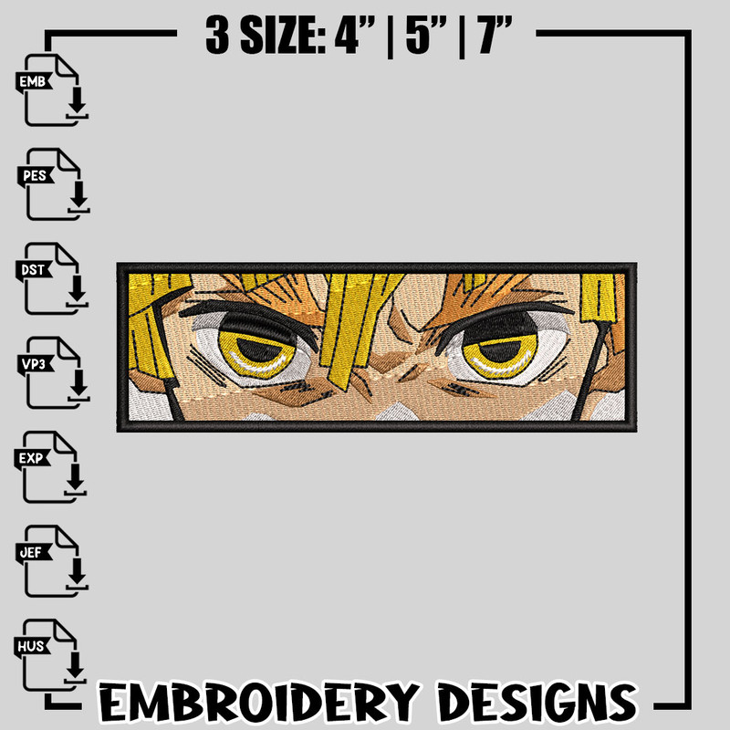 Zenitsu Nike embroidery design