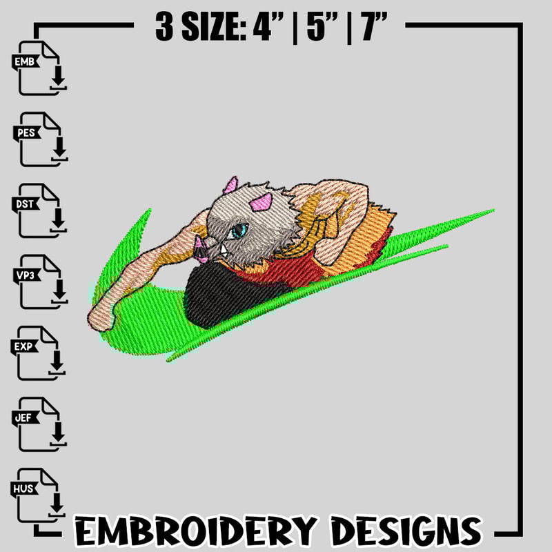 Inosuke Nike embroidery design