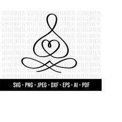 cod841-meditation yoga svg girl/yoga clipart/yoga mandala svg/yoga vector/yoga png/svg files for cricut/ namaste meditat