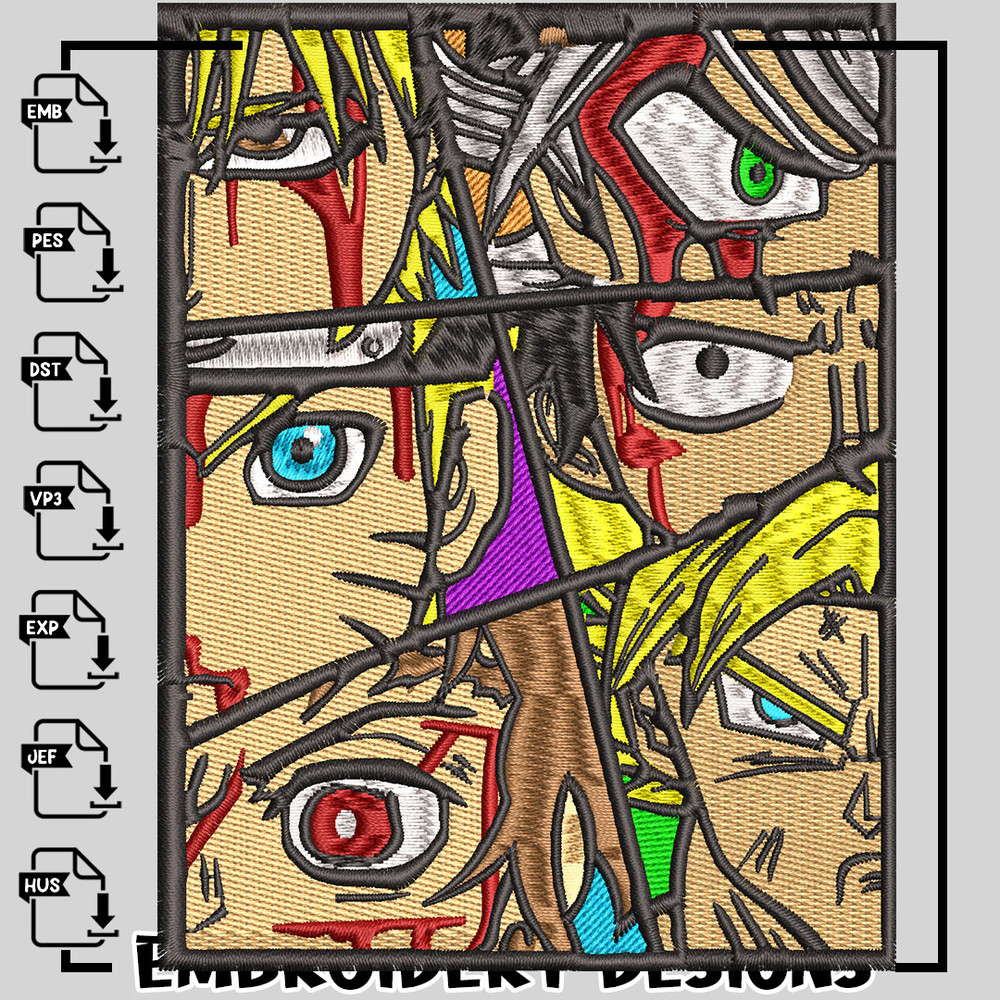 Anime Popular embroidery design