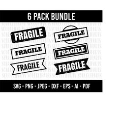 cod148-fragile svg/fragile clipart/digital download, svg,dxf, eps, ai, pdf, cricut files, handle with care, round logo,