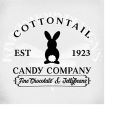 easter svg, cottontail candy company, cut files for cricut & silhouette, mirrored jpeg for iron on transfer paper, insta