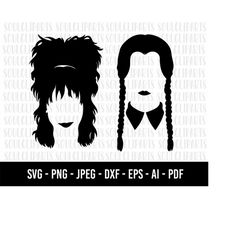 cod484- wednesday addams svg, addams family svg file, halloween svg file, wednesday silhouette svg