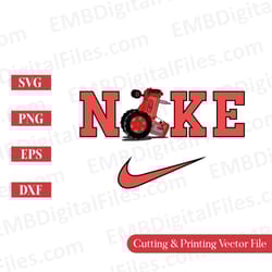 nike swoosh disney tractor cars svg for cricut