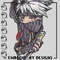 Hatake Kakashi sword Anime embroidery design