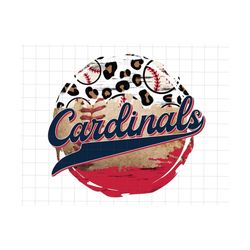 baseball cardinals fan png, cardinals baseball png, baseball mom png, distressed png, cheer mom png, leopard  cardinals