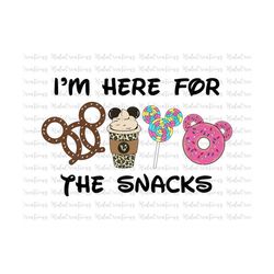 i'm here for the snacks svg, drinks and foods svg, family vacation svg, magical kingdom svg, svg, png files for cricut s