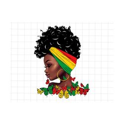 Melanin Girl Png, Juneteenth Png, Juneteenth Since 1865 Png, Juneteenth The Real Independence Png, African American Png,