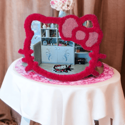 Hello Kitty Handmade Custom Pink Frame wall mirror