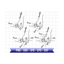 personalized father's day fist bump set, baby toddler kid grandpa fist bump, family svg, father's day design,grandpa han