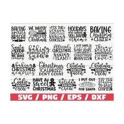 christmas baking svg bundle / cut file / cricut / commercial use / silhouette / christmas pot holder / christmas apron /