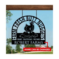 personalized chicken farm fresh butt nuggets metal sign, metal farm sign, chicken metal sign, farmhouse wall hanging, fa