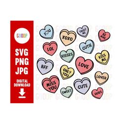 candy heart svg, conversation hearts, cute valentines day, happy valentines svg, valentines day, heart svg, heart candie