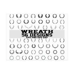 wreath svg/ laurel wreath/ floral wreath/ leaves wreath/ leaf wreath/ flower wreath/ clipart/ stencil/ vinyl/ cut file/