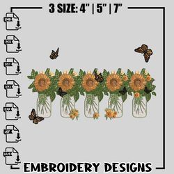 sunflower embroidery design, sunflower embroidery, sunflower design, embroidery file, sunflower shirt, digital download.