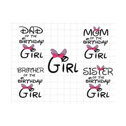 bundle birthday girl png, family vacation png, family matching birthday png, magical kingdom png, birthday matching png,