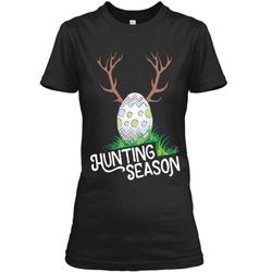 easter egg hunt hunting season funny t-shirt ladies custom
