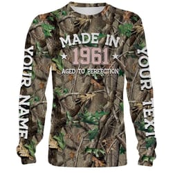 camo hunting custom name, years, text 3d all over print shirts personalized gift tats175