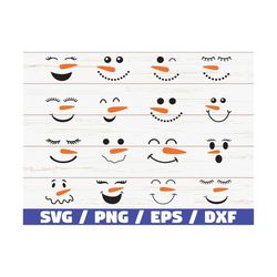 snowman faces svg / snowman svg / christmas svg / winter / cricut / printable / cut file / decal / vector