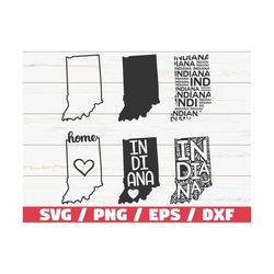 indiana state svg / cut file / cricut / clip art / commercial use / silhouette / indiana svg / indiana home svg / indian