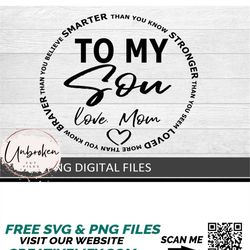 to my son, love mom, son svg, gifts for my son, gifts from mom