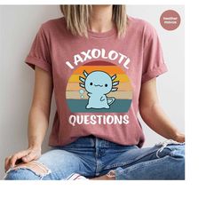 Retro Axolotl T-Shirt, Vintage Axolotl Crewneck Sweatshirt, Baby Axolotl Graphic Tees, Animal Crewneck Sweatshirt, Cute