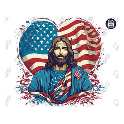 love jesus and america too - patriotic usa shirt design png file for independence day, july 4th - god bless america, cel