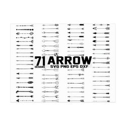 arrows svg file/ hand drawn arrow svg/ tribal arrows svg/ boho arrow clipart/ decorative arrows svg/ arrows cut file/ ar