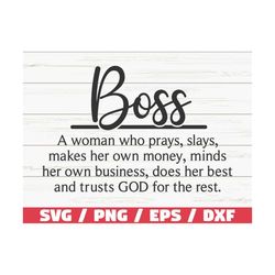 boss definition svg / cut file / cricut / commercial use / silhouette / woman definition / funny definition svg