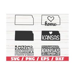 Kansas State Svg / Cut File / Cricut / Clip Art / Commercial Use / Silhouette / Kansas Svg / Kansas Home Svg / Kansas Ou