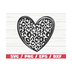 Leopard Heart Svg / Cheetah Sports Svg / Cut File / Cricut / Commercial Use / Valentine's Day Svg / Instant Download