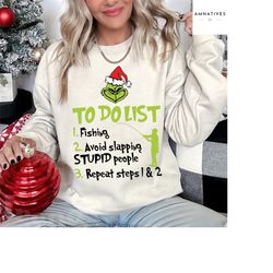 to do list grinch christmas sweatshirt, snowman grinch christmas sweatshirt, grinch sweatshirt, christmas grinch