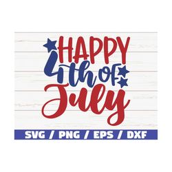 Happy 4th Of July Svg / Cut File / Clip Art / Commercial Use / Instant Download / Silhouette / Fourth Of July Svg / Inde
