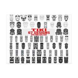 Tiki Svg/ Tiki Head Svg/ Tribal Svg/ Luau Svg/ Totem/ Tiki Mask/ Hawaiian/ Silhouette/ Clipart/ Eps/ Png/ Dxf/ Cut File/