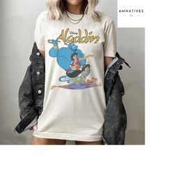 disney aladdin genie shirt, vintage aladdin, aladdin shot logo shirt, aladdin, genie shirt, jasmine shirt